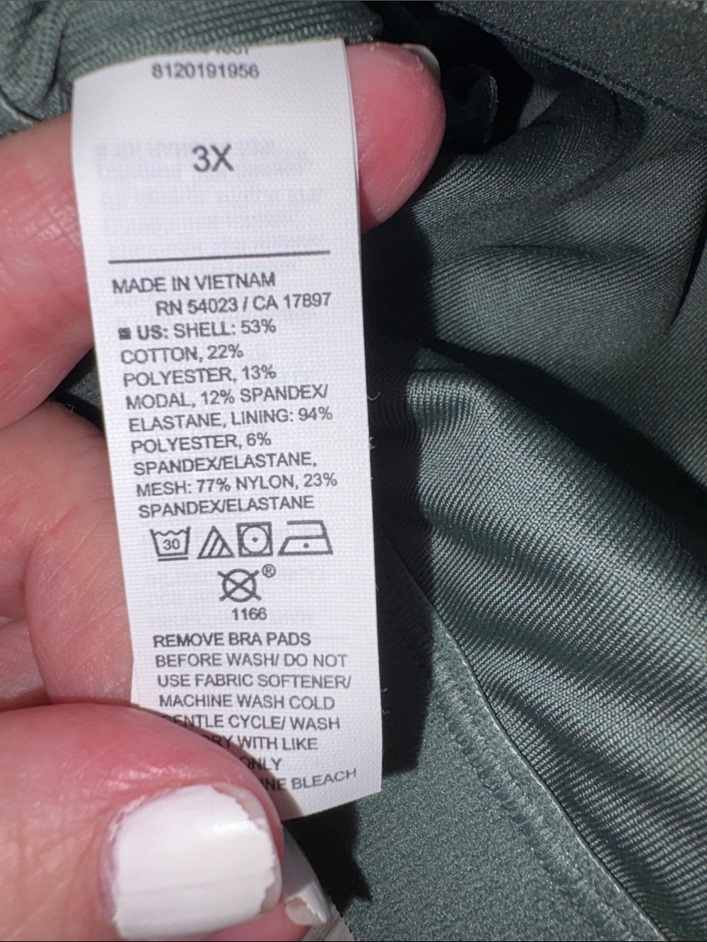 Old Navy Active PowerChill Built in Bra Olive Green Color Plus Size 3X - Picture 10 of 13